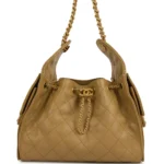 Chanel Small 25 Hobo Bag Dark Beige Caviar – תמונה 8