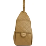 Chanel Small 25 Hobo Bag Dark Beige Caviar – תמונה 6