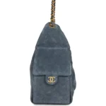 ⁦Chanel Small 25 Hobo Bag Blue Suede⁩ – תמונה ⁦7⁩