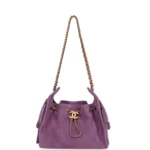 Chanel Mini 25 Hobo Bag Purple Suede