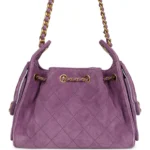 ⁦Chanel Mini 25 Hobo Bag Purple Suede⁩ – תמונה ⁦7⁩