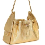 ⁦Chanel Mini 25 Hobo Bag Metallic Gold Caviar⁩ – תמונה ⁦2⁩