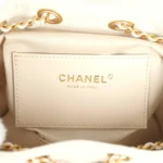 ⁦Chanel Mini 25 Hobo Bag White Caviar⁩ – תמונה ⁦6⁩