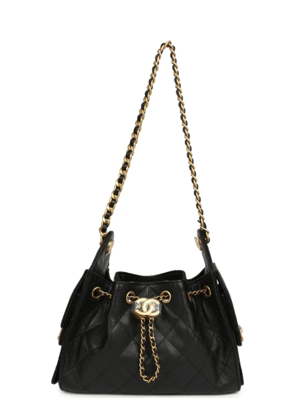 Chanel Mini 25 Hobo Bag Black Caviar⁩