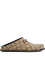GUCCI Monogram Horsebit Mules