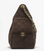 Chanel Small 25 Hobo Bag Brown Suede – תמונה 3
