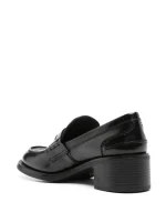 ⁦Miu Miu Coin-Embellished Block-Heel Loafers – Black⁩ – תמונה ⁦3⁩