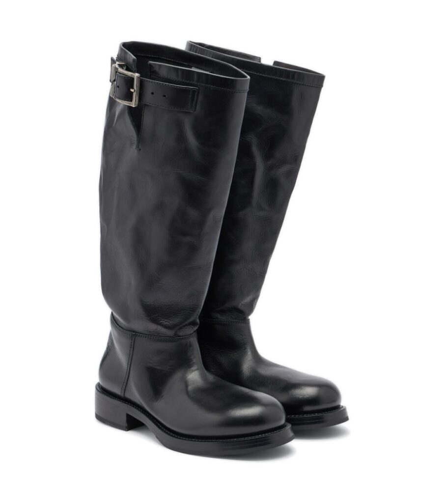 מגפי ביקר בלנסיאגה – Balenciaga Leather Biker Boots – Black