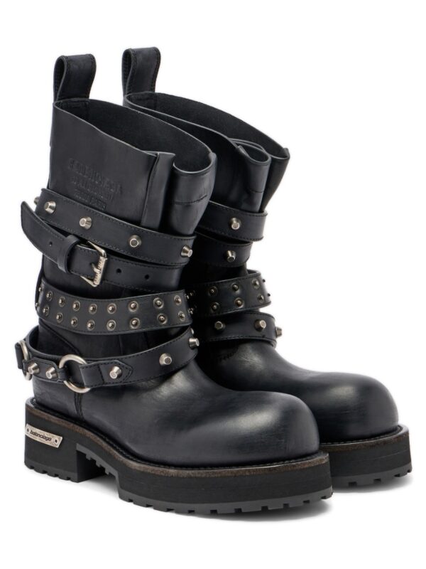 מגפי Venom City בלנסיאגה – Balenciaga Venom City Leather Biker Boots – Black