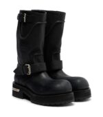 מגפי קומבט בלנסיאגה – Balenciaga Venom Leather Combat Boots – Black