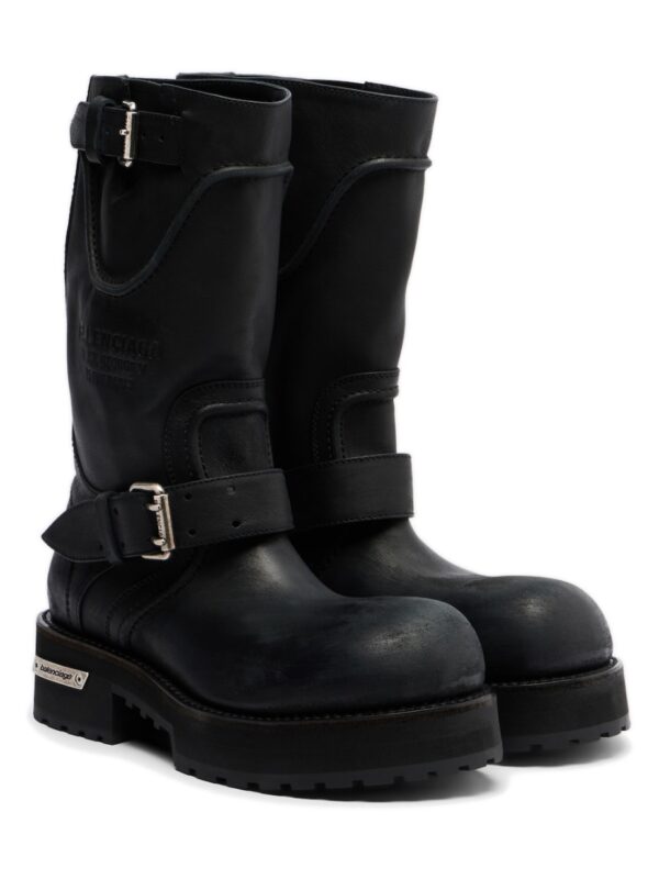 מגפי קומבט בלנסיאגה – Balenciaga Venom Leather Combat Boots – Black
