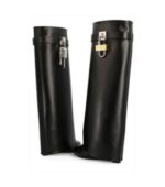 מגפי ג׳יבנשי – Givenchy Shark Lock Leather Boots – Black