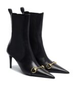 מגפוני גוצ׳י – Gucci Donna Horsebit Leather Ankle Boots – Black