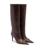 מגפי ברך גוצ׳י – Gucci Donna Horsebit Leather Knee-High Boots – Brown