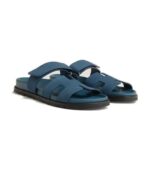 סנדלי הרמס שיפר כחול טורקין – Hermès Chypre Sandal – Bleu Turquin