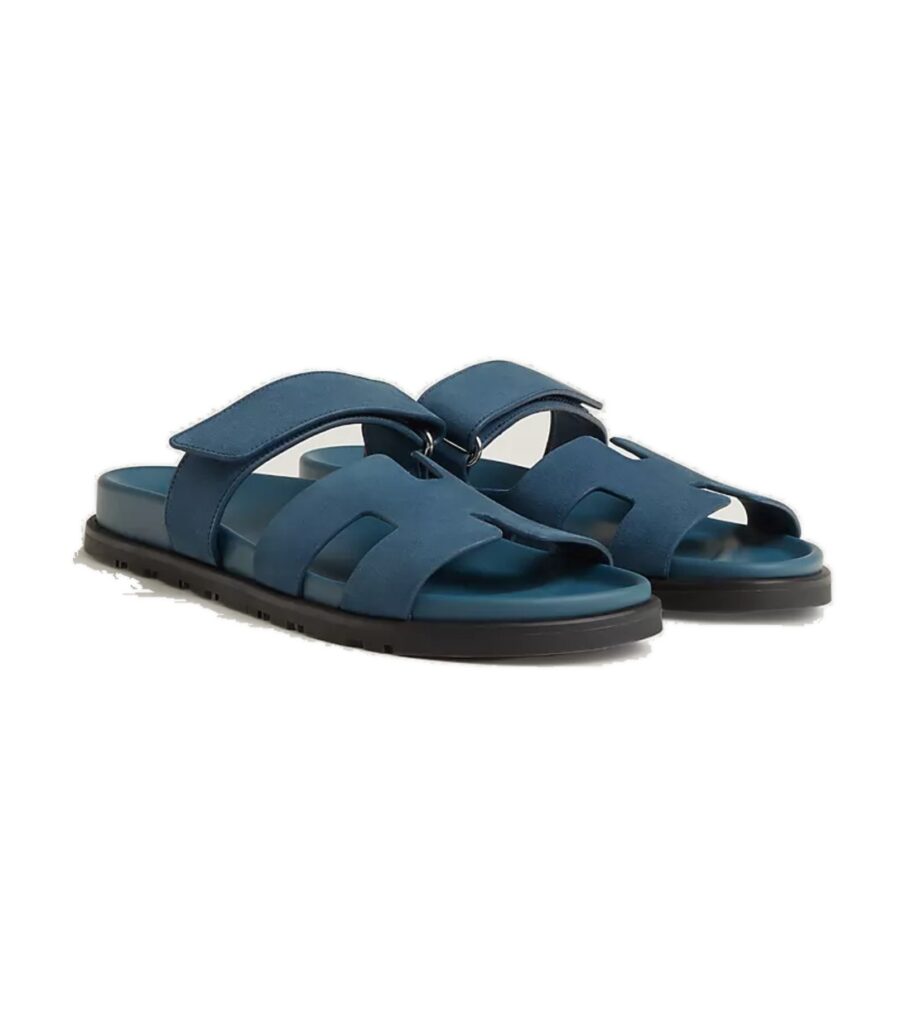סנדלי הרמס שיפר כחול טורקין – Hermès Chypre Sandal – Bleu Turquin