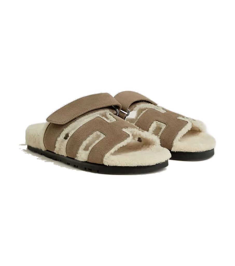 סנדלי הרמס שיפר אטופ – Hermès Chypre Sandal – Étoupe / Écru