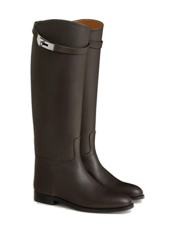 מגפי הרמס ג׳מפינג נמוכים חום מרון אבן – Hermès Jumping Shorter Boot – Marron Ébène
