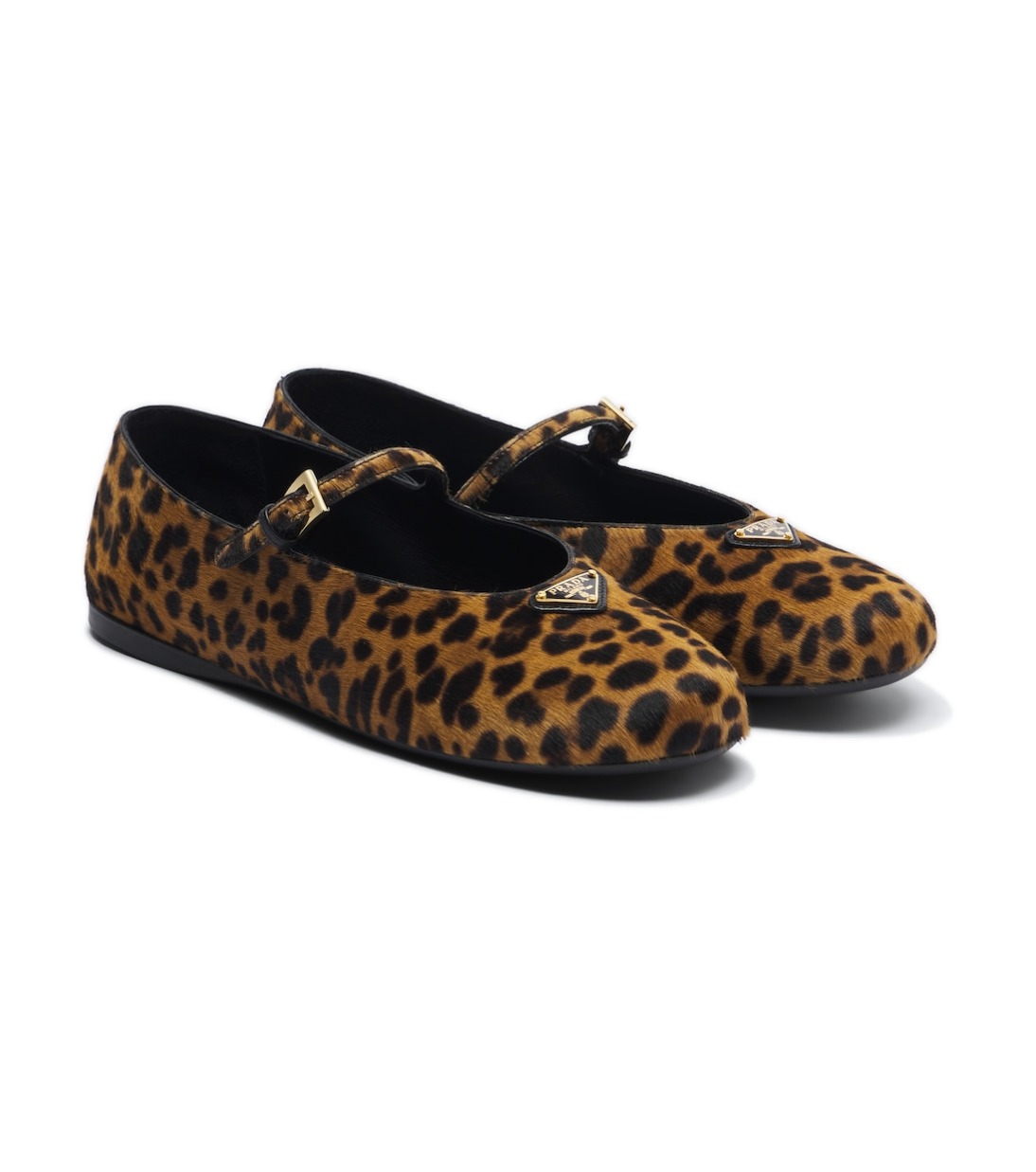 Prada Leopard-Print Mary Jane Flats נעלי מרי ג׳יין פראדה – Prada Leopard-Print Mary Jane Flats