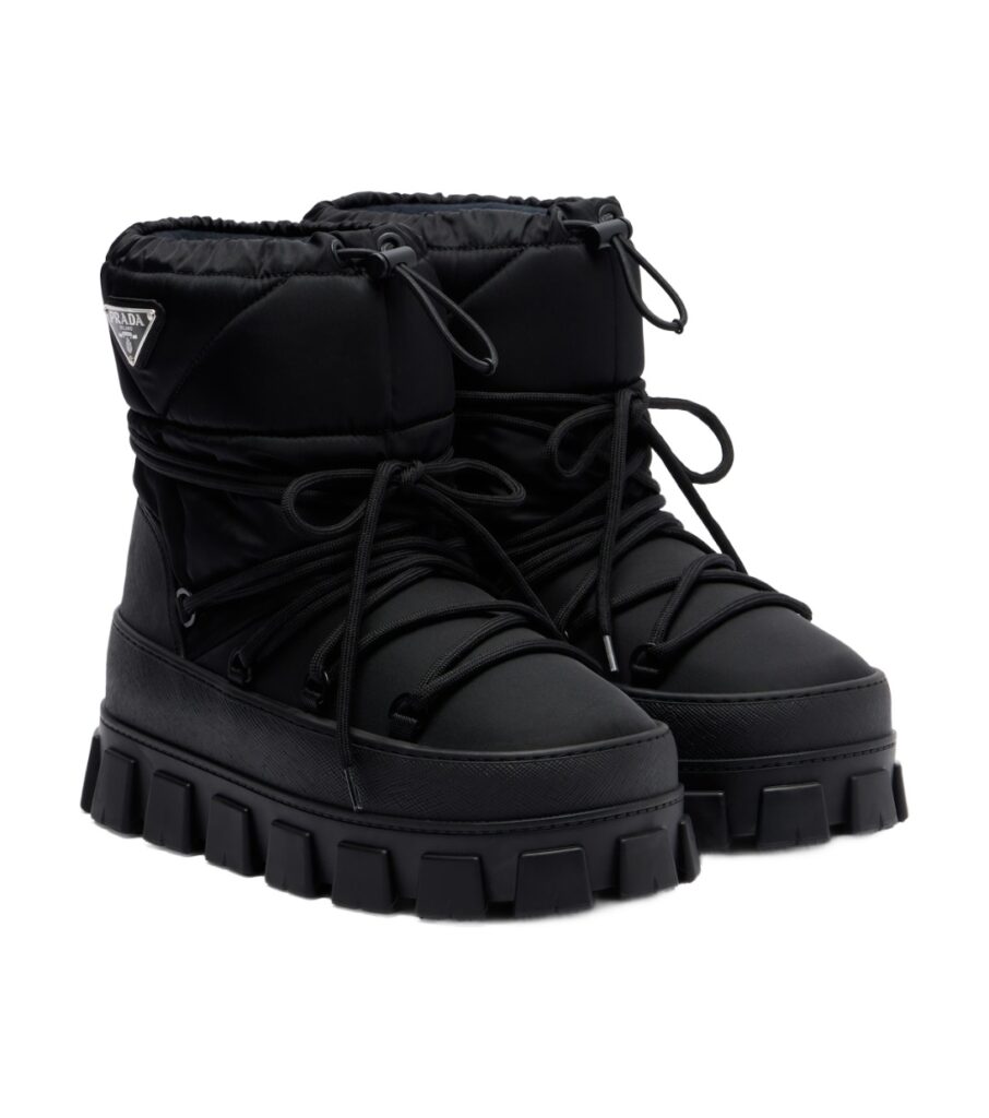 מגפי שלג פראדה – Prada Re-Nylon Gabardine Snow Boots – Black