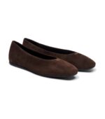 בלרינות פראדה – Prada Suede Ballet Flats – Brown