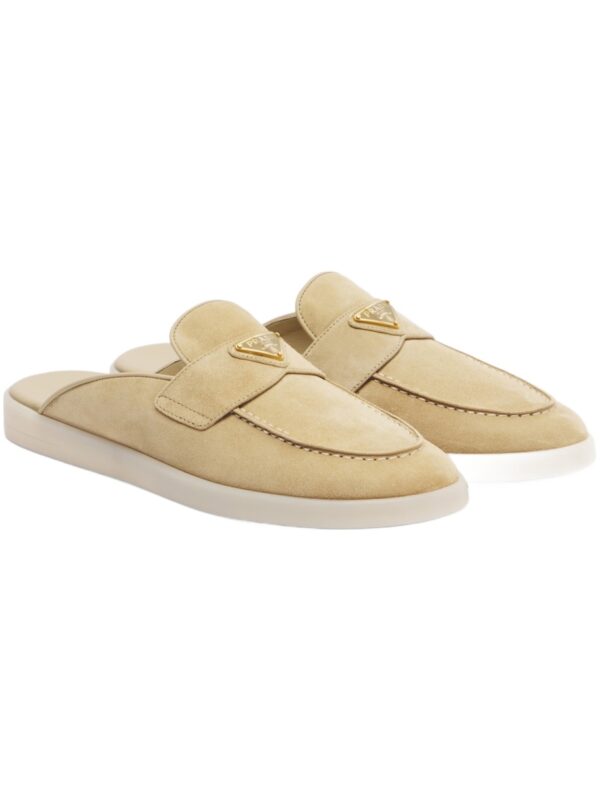 מיולז פראדה – Prada Suede Mules – Beige