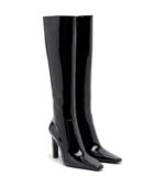 מגפי לכה סן לורן – Saint Laurent Françoise Patent Leather Knee-High Boots – Black