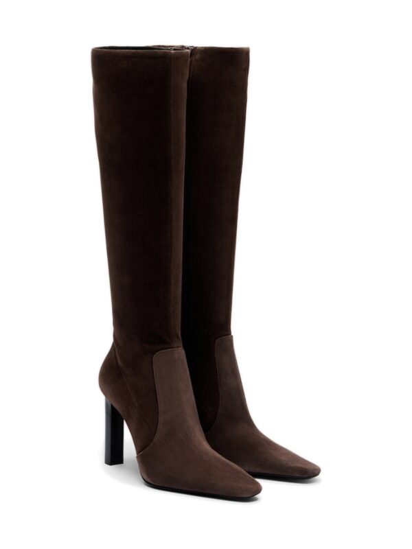 מגפי זמש סן לורן – Saint Laurent Françoise Suede Knee-High Boots – Brown