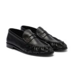מוקסינים סן לורן שחורים – Saint Laurent Le Loafer Leather Penny Loafers – Black